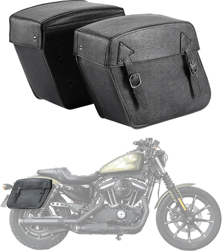Motorcycle Leather Saddle Bags for Sportster 883 - Kemimoto