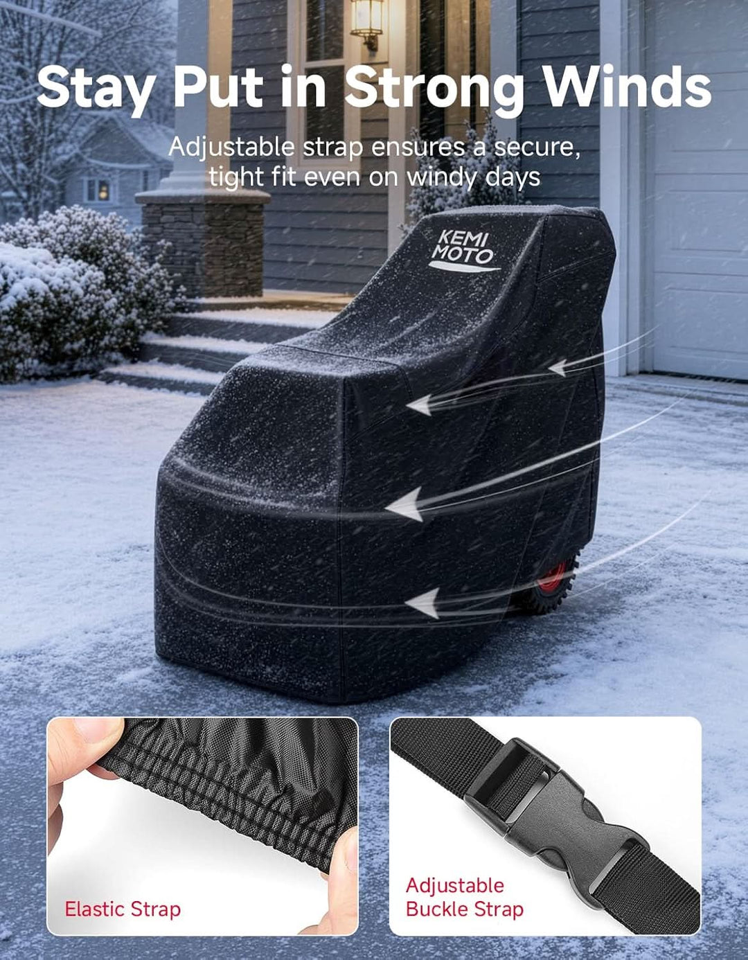 Universal Snow Blower Cover with Windproof Buckle