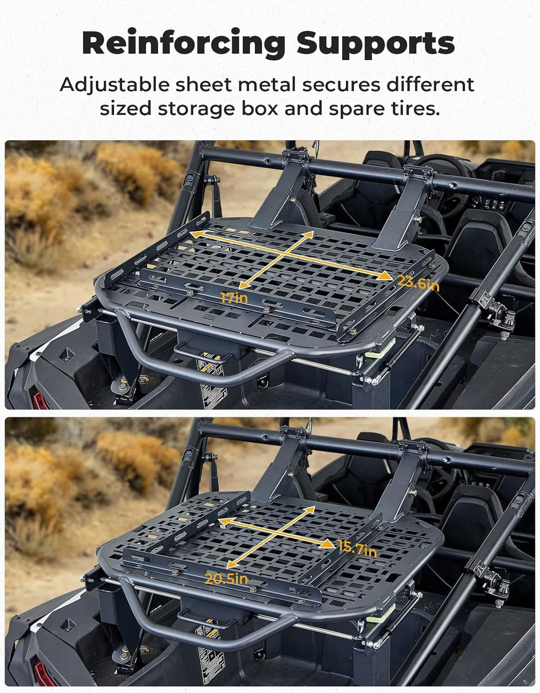 UTV Spare Tire Carrier for Polaris RZR XP 1000 / XP 4 1000 2024-2025 - Kemimoto