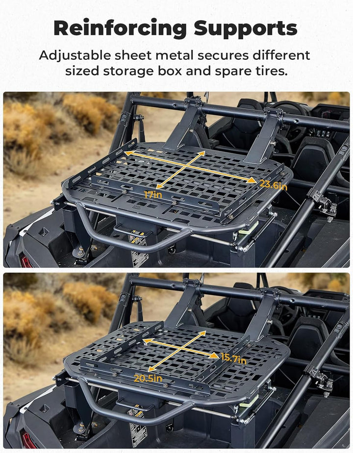 UTV Spare Tire Carrier for Polaris RZR XP 1000 / XP 4 1000 2024-2025 - Kemimoto