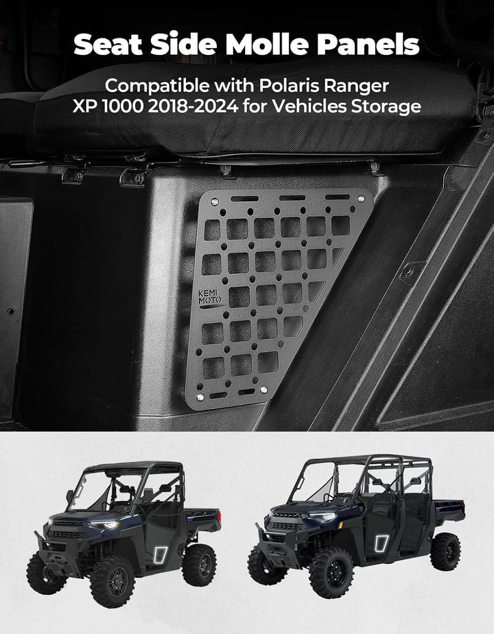 Seat Side Molle Panels for Polaris Ranger XP 1000 2018-2024 - Kemimoto