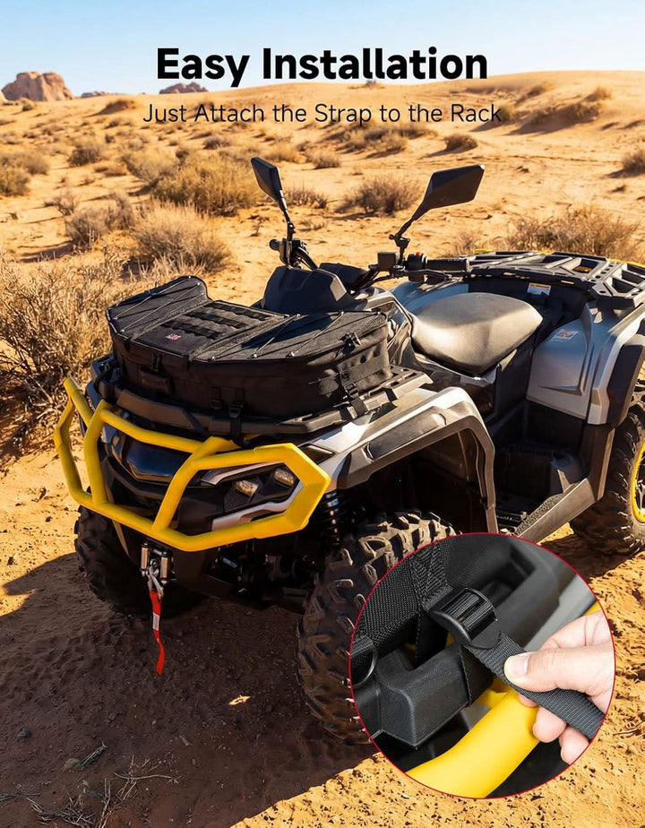 ATV Front Rear Rack Bag for Polaris Sportsman / Ranger / RZR , Can-Am - Kemimoto