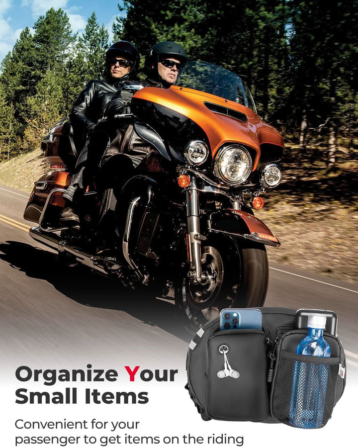 Motorcycle Backrest Bag Organizer Kit for Touring Softail - Kemimoto