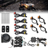 UTV Turn Signal Kit with 110D Horn for Polaris, Can-Am, Kawasaki, CFMOTO - Kemimoto