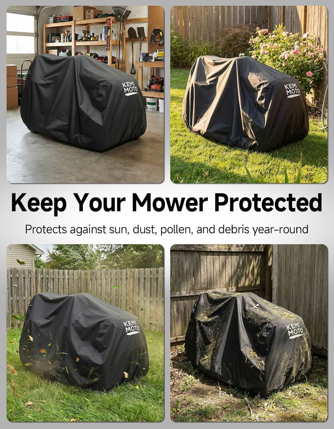 Riding Lawn Mower Cover For John Deere/Husqvarna/Cub Cadet/Toro - Kemimoto