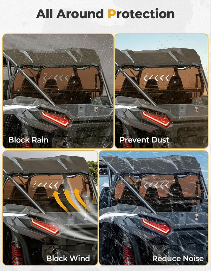 Tinted Rear Windshield for Polaris RZR XP 1000 2024-2025 - Kemimoto