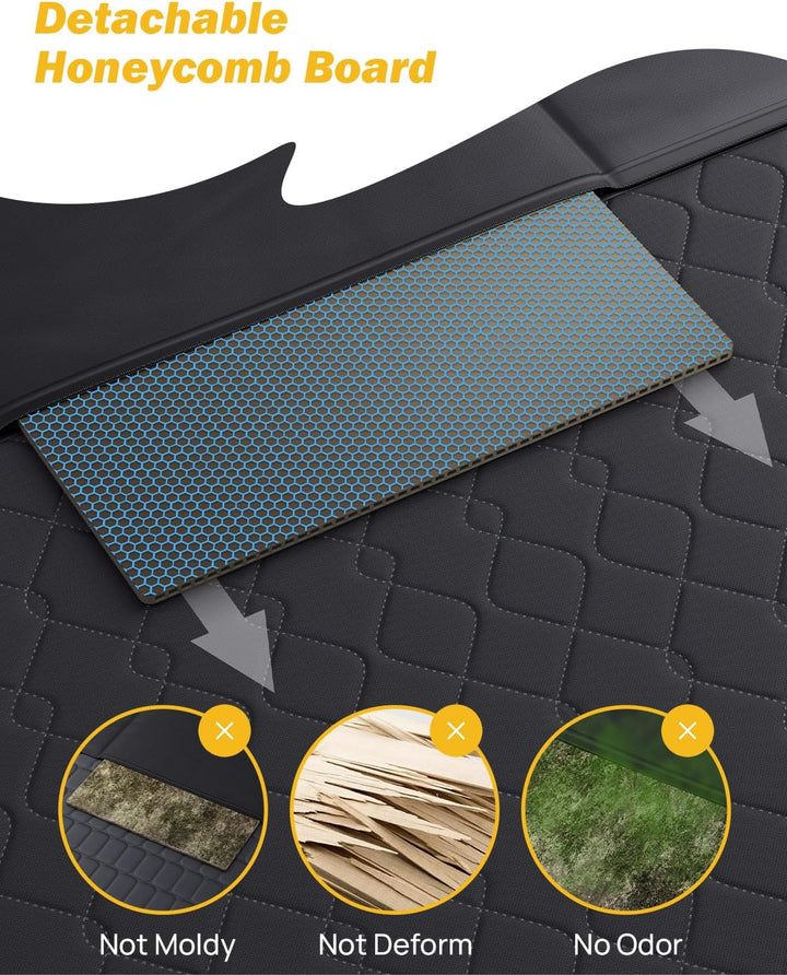 JOYTUTUS Back Seat Extender for Dogs with Dog Bed Mat - Kemimoto