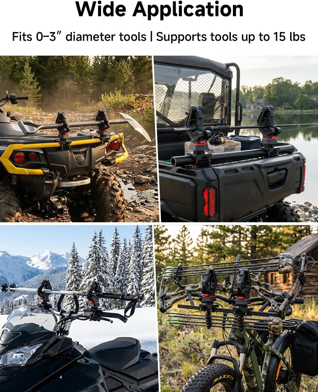 Ratcheting Hunting Tool Rack For ATV UTV