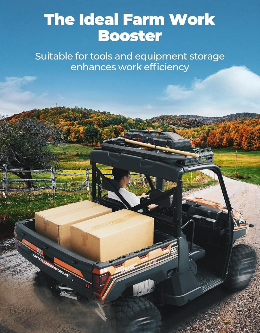 Roof Rack for Polaris Ranger XP 1000/ Ranger 1000 (2-Seat) - Kemimoto