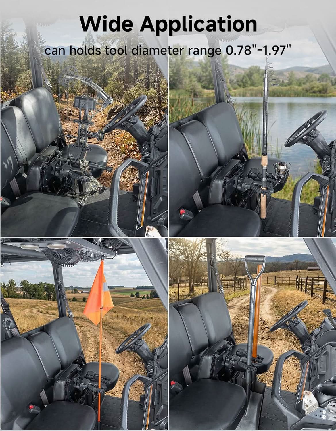 UTV Under Seat Hunting Tool Holder Gear For Defender|Ranger - Kemimoto