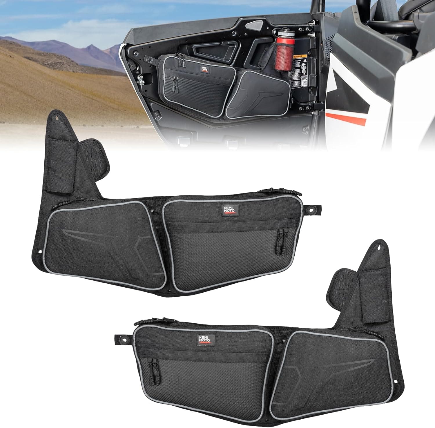 Front Door Bag for Polaris RZR XP 1000/4 1000 2024-2025 - Kemimoto