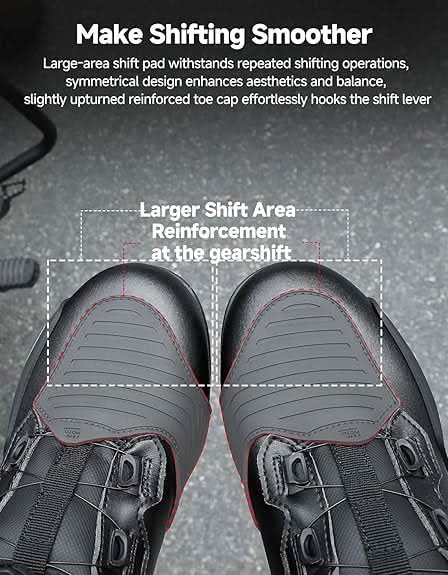 Men's Motorcycle Boots with Quick-Release ATOP Knob - Kemimoto