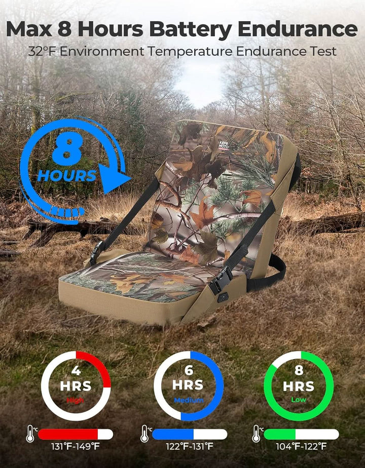 Hunting Seat Cushion Heated with 20000mAh Battery - Kemimoto