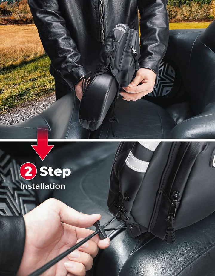 Motorcycle Backrest Bag Organizer Kit for Touring Softail - Kemimoto
