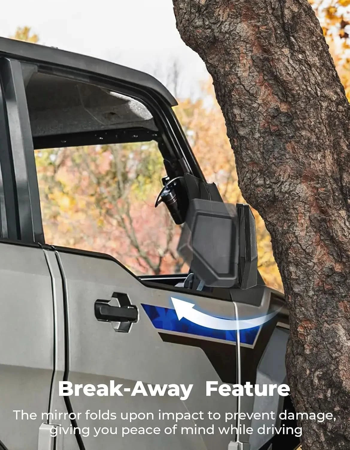Adjustable Folding Side Mirrors with Guard Plate for Polaris Xpedition XP / ADV 2024-2026