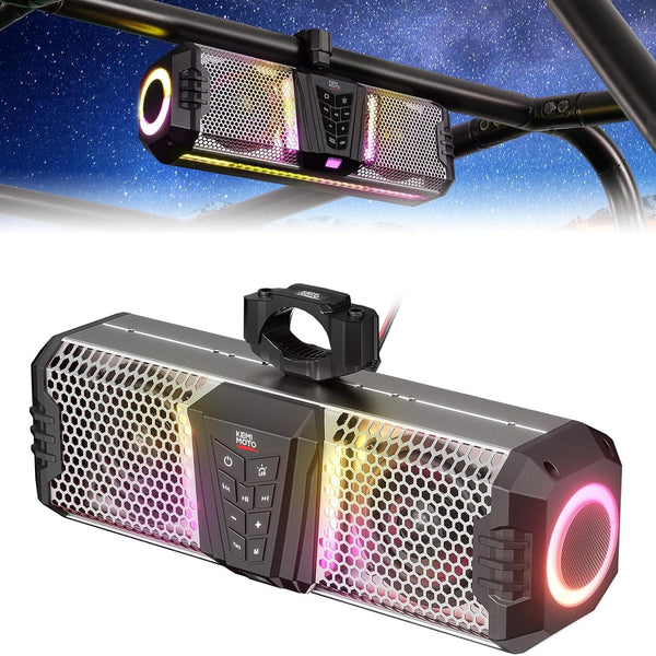KEMIMOTO Midnight S40 16" Aluminum RGB Bluetooth Soundbar Silver