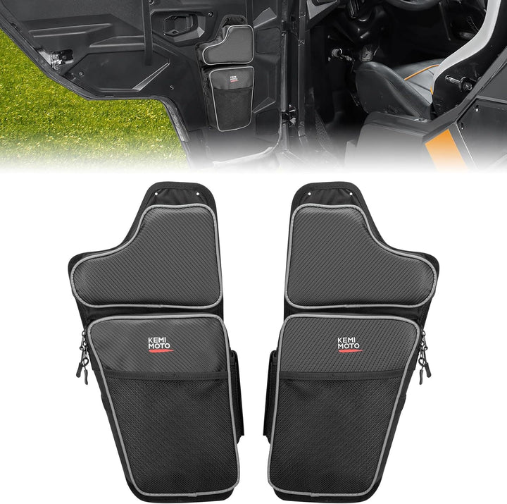 Front Lower Door Bags with Knee for Polaris General 1000/4 2016-2024, 2PCS - Kemimoto
