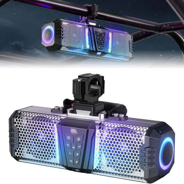 KEMIMOTO Midnight SL40B 16'' RGB UTV Sound Bar 300W Peak Power w/ Battery IP66