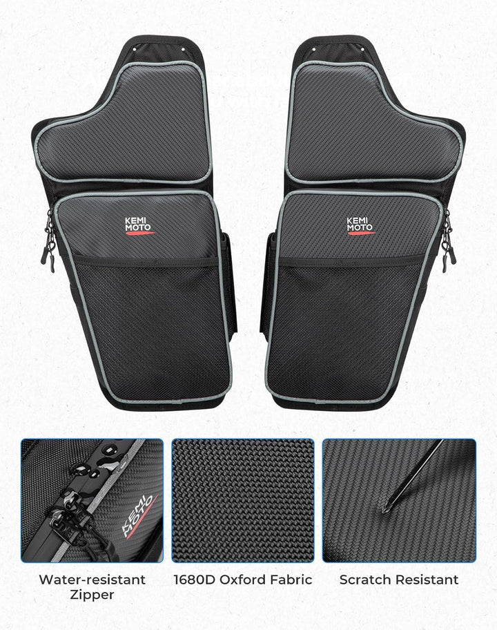 Front Lower Door Bags with Knee for Polaris General 1000/4 2016-2024, 2PCS - Kemimoto