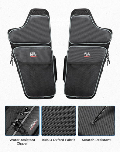 Front Lower Door Bags with Knee for Polaris General 1000/4 2016-2024, 2PCS - Kemimoto