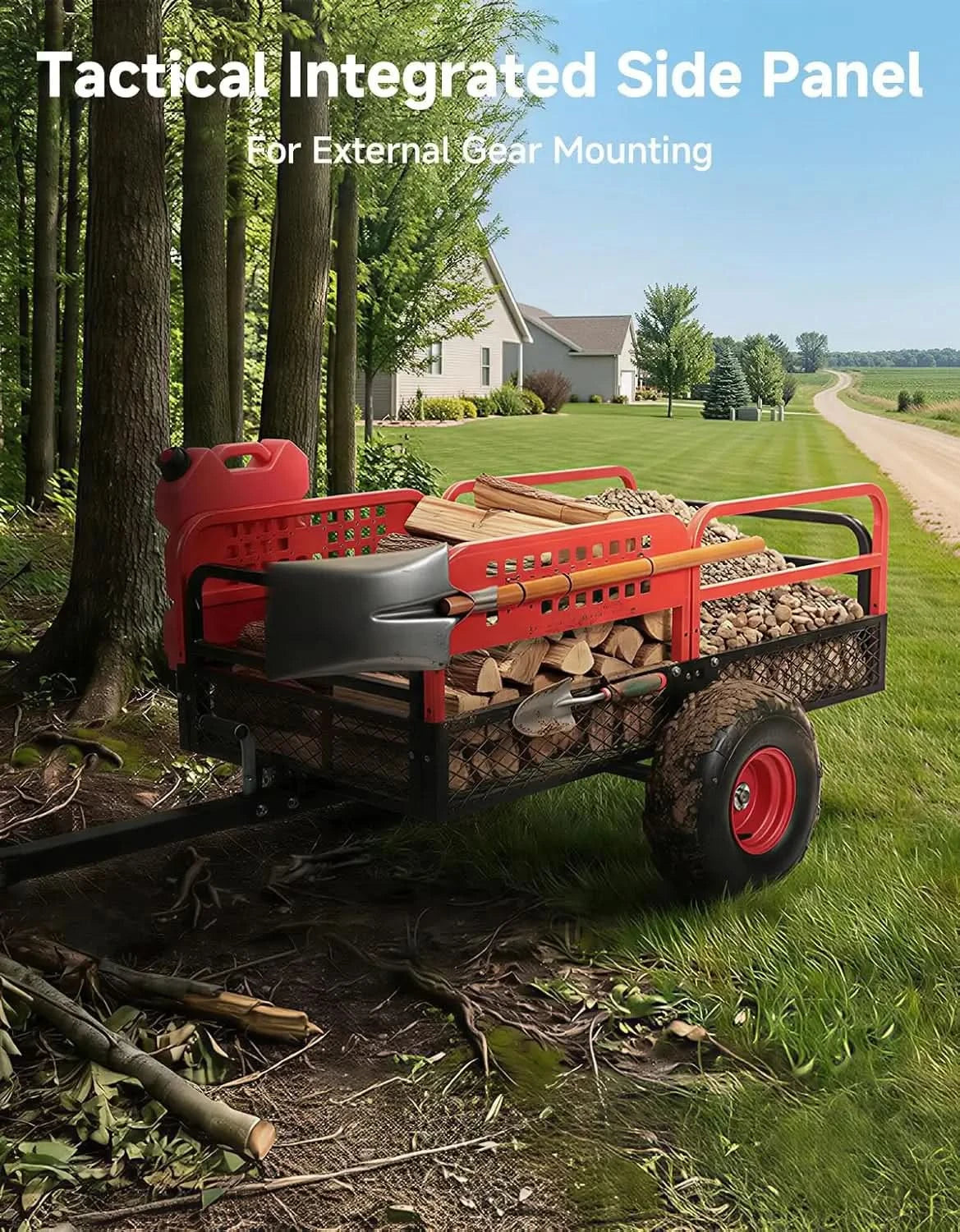 ATV/UTV 12 Cu. Ft. 1500 lbs Universal Pull Behind Dump Cart Trailer