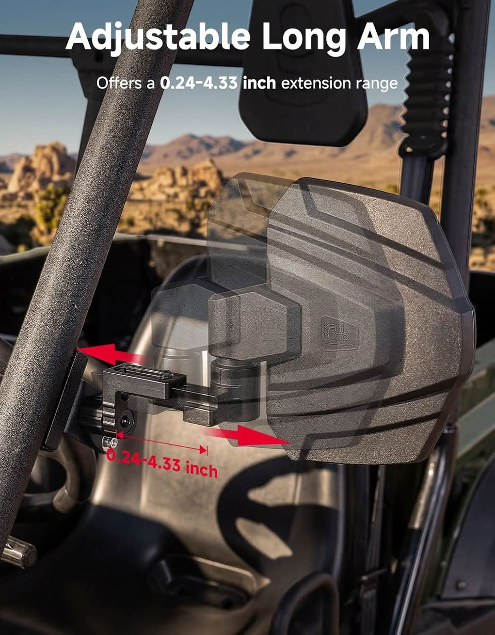 UTV Side Mirrors Larger View For Polaris|CFMOTO|Hisun - Kemimoto