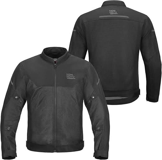 Men’s Mesh Jacket with CE Armor For Motorcycle Riding - Kemimoto