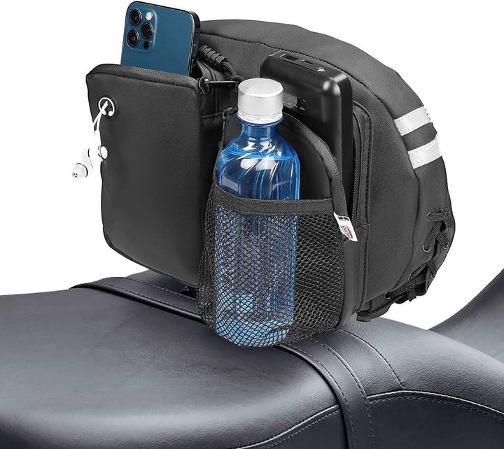 Motorcycle Backrest Bag Organizer Kit for Touring Softail - Kemimoto