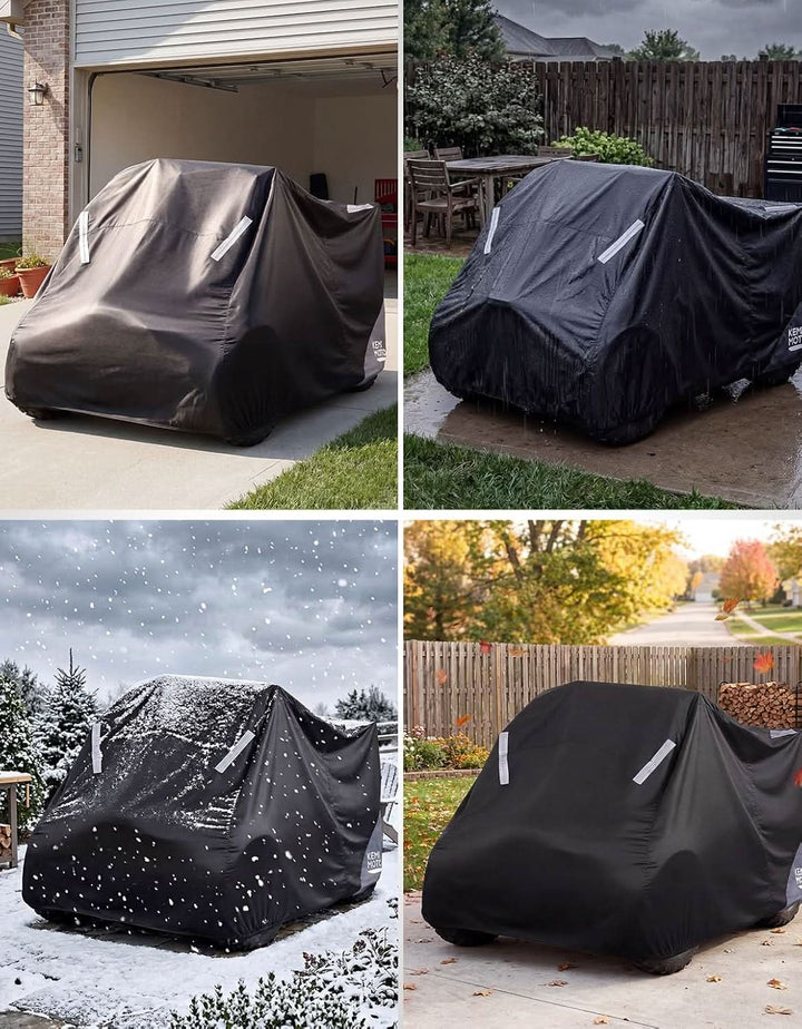 Universal ATV Cover for 4 Wheeler, Quad Cover for YFZ 450R, Raptor 700, Fourtrax Recon, Arctic Cat 300, Can-Am TRX (78.7"x43.3"x43") - Kemimoto