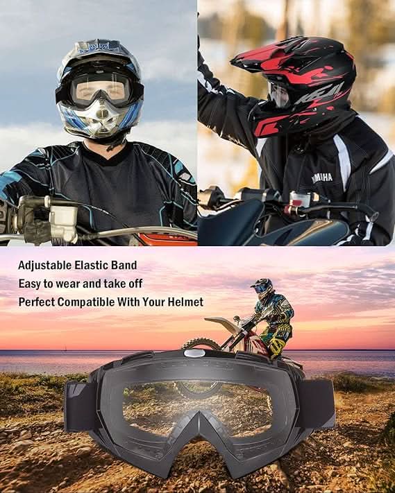 Dirt Bike Goggles Motocross Goggles ATV UTV Goggles Anti UV Riding Goggles - Kemimoto