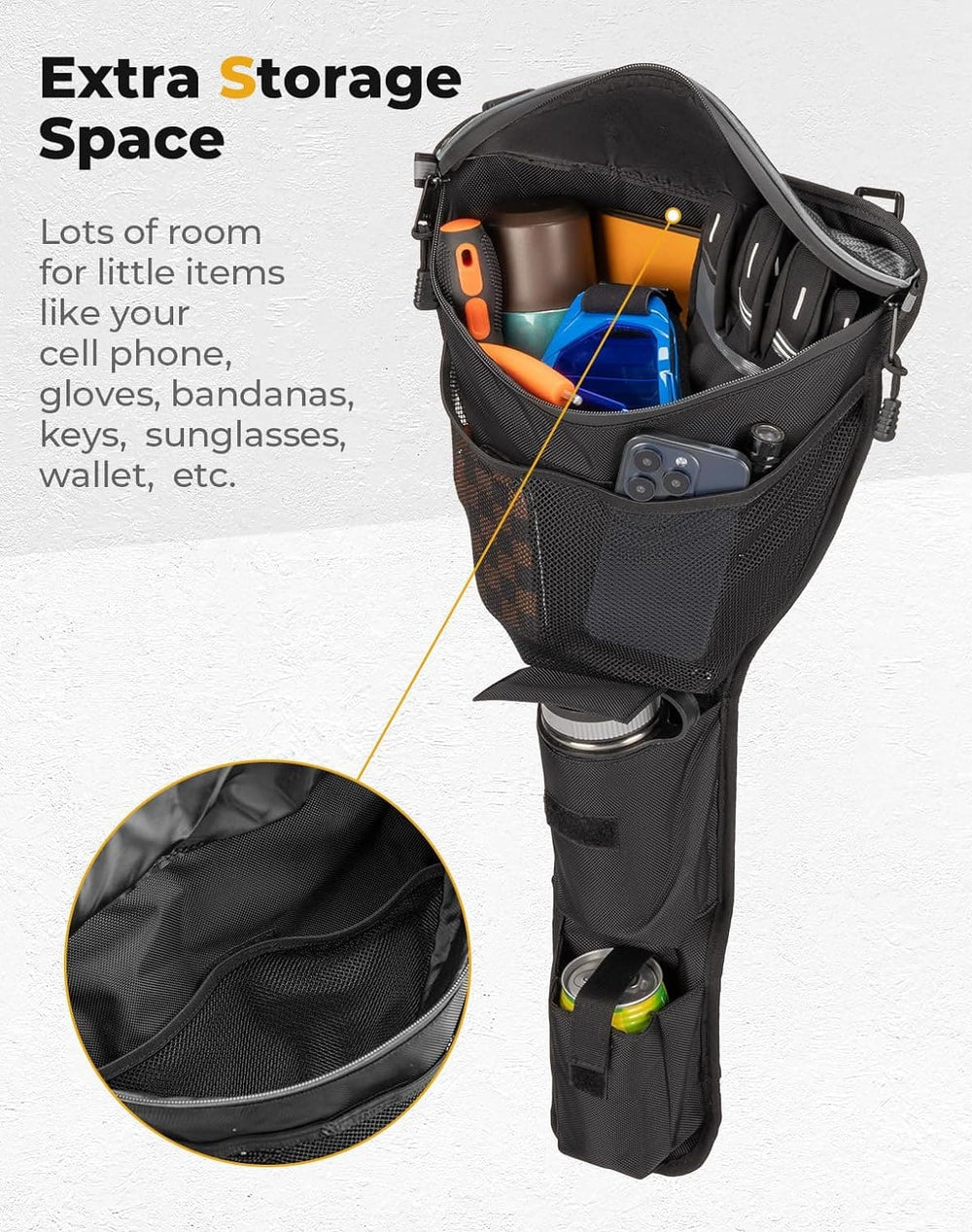 Center Storage Bag with Cup holder for 2024-2025 Polaris RZR XP 1000/ 4 - Kemimoto