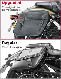 Motorcycle Leather Saddle Bags for Sportster 883 - Kemimoto