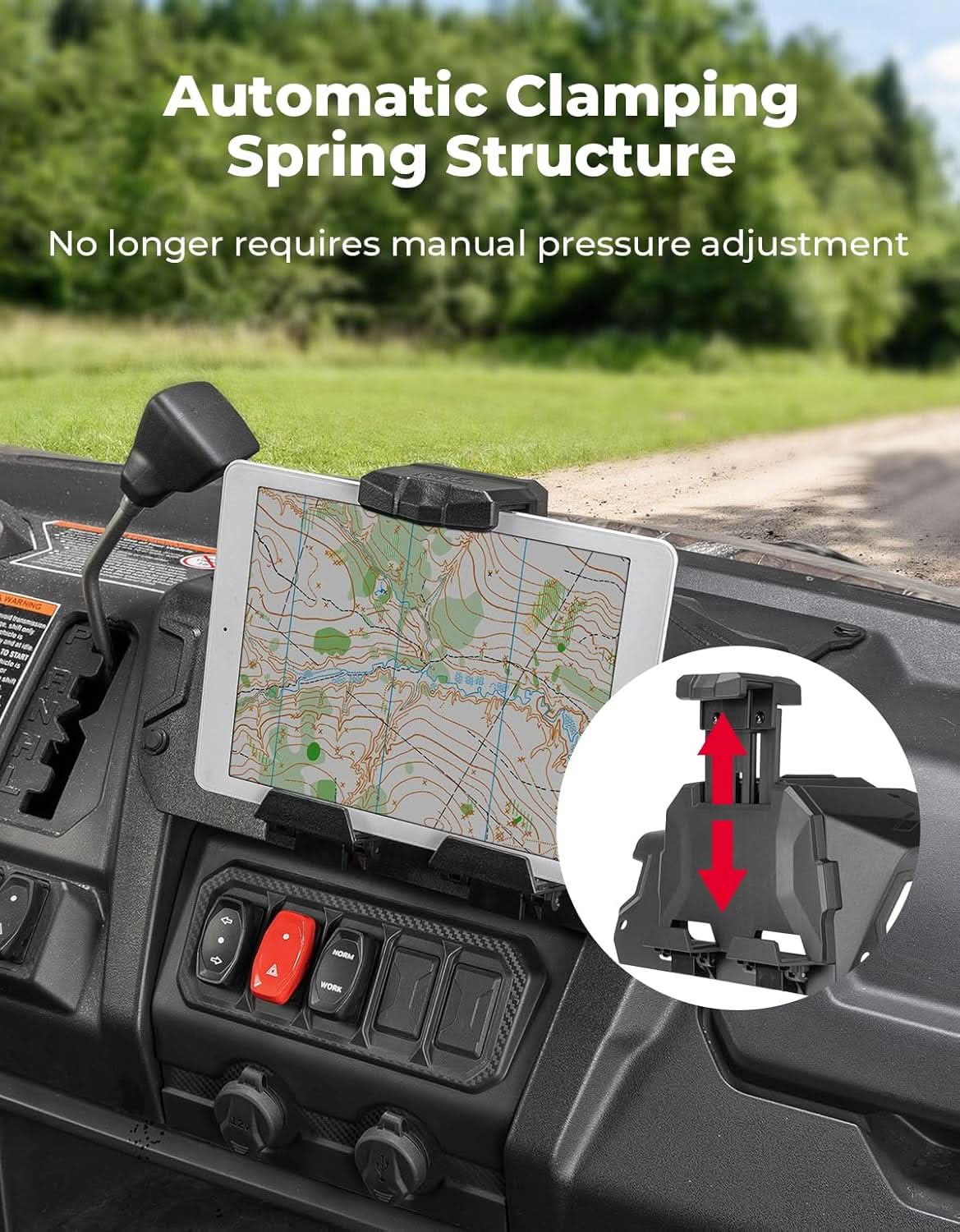 UTV Tablet Holder For CFMOTO UFORCE 1000/1000 XL - Kemimoto
