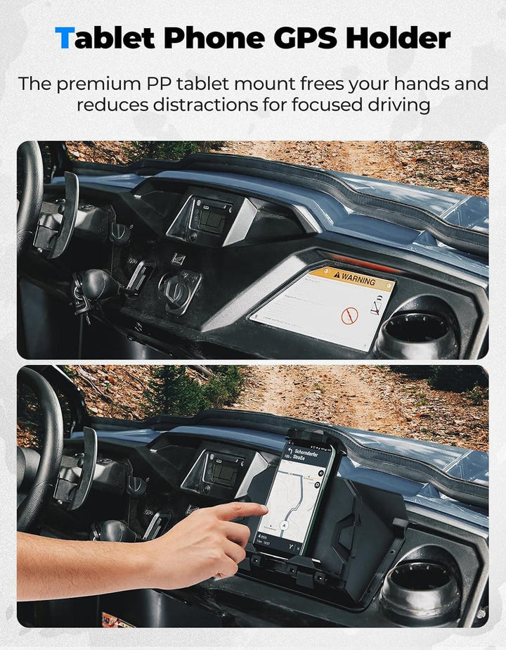 Electronic Device Tablet & Phone Holder with Storage Box for Pioneer 500/520 - Kemimoto