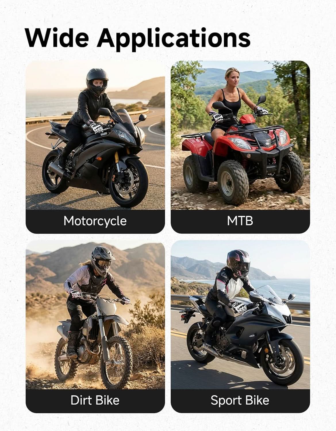 Women Carbon Fiber Motorcycle Gloves - Kemimoto