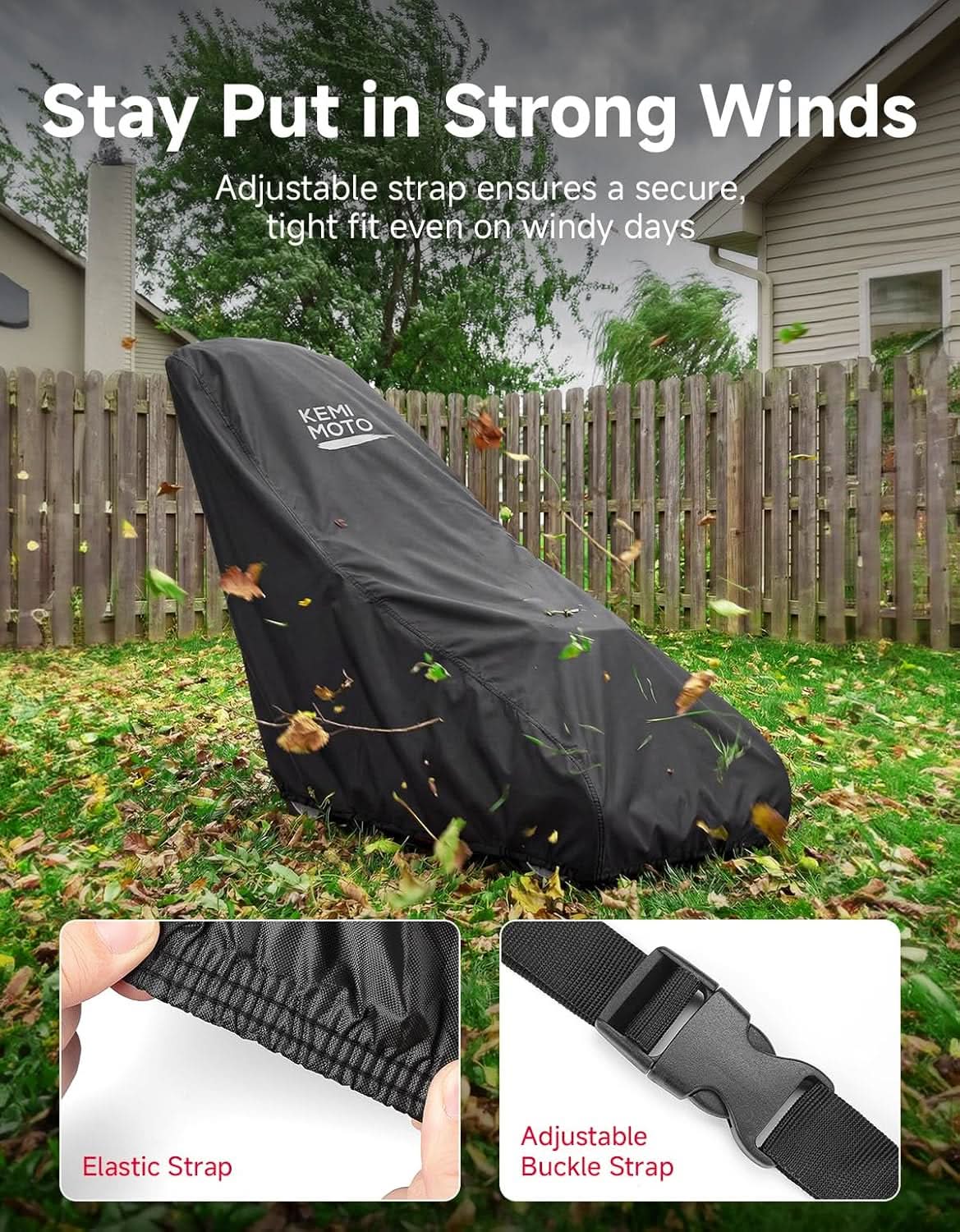 Lawn Mower Cover for Walk Behind Push Mowers - Kemimoto