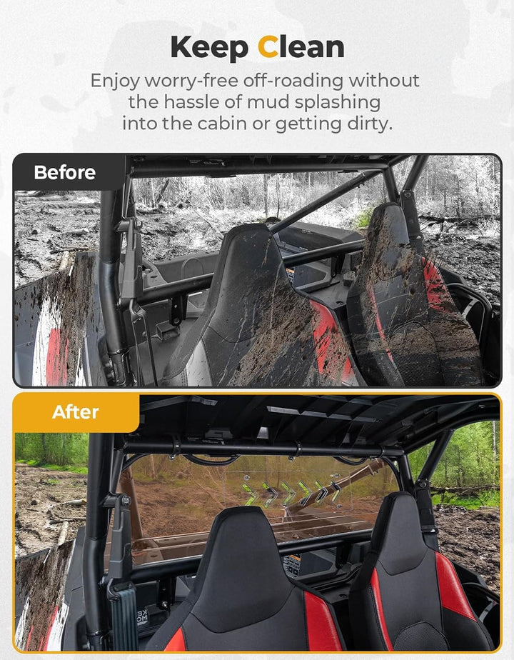 Tinted Rear Windshield for Polaris RZR XP 1000 2024-2025 - Kemimoto
