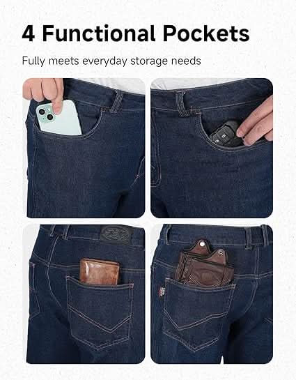 KEMIMOTO Stretch Fabric Casual Motorcycle Jeans For Motorcycle - Kemimoto