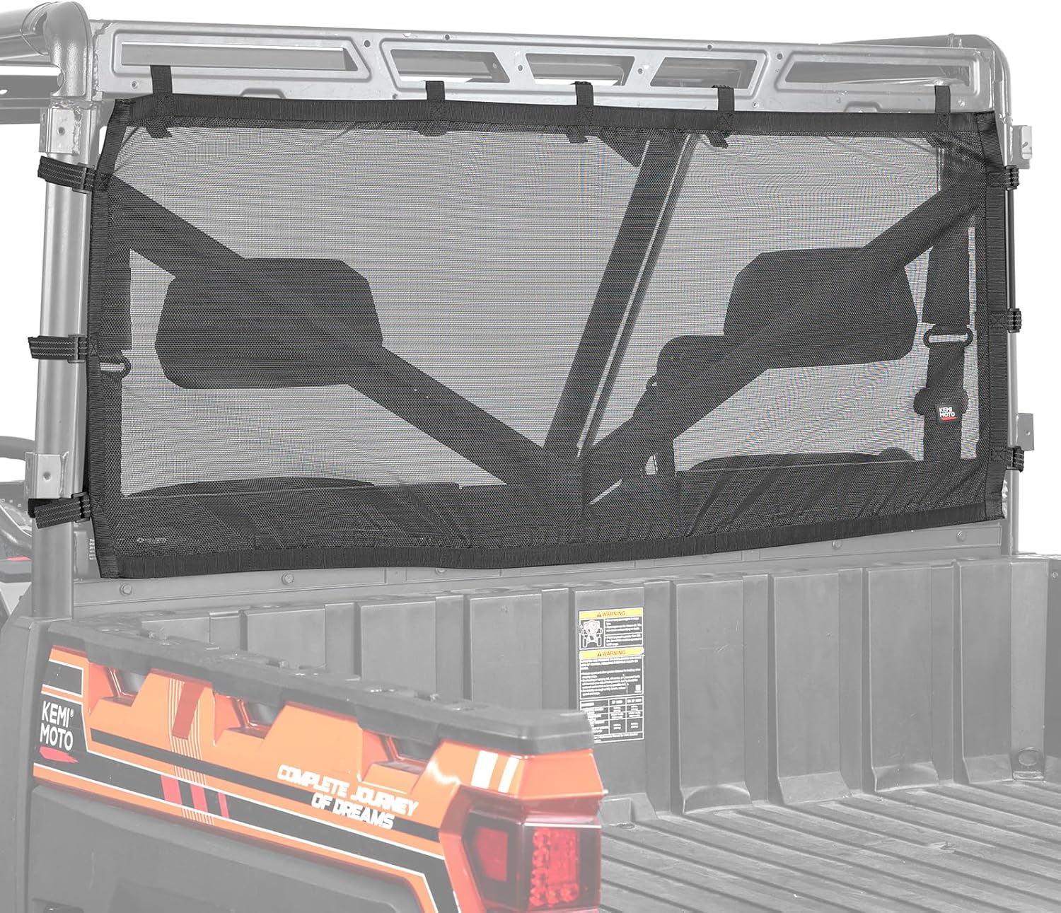 UTV Sunshade Soft Rear Window Net for Polaris Ranger 1000 XP/CREW 2017-2025 - Kemimoto