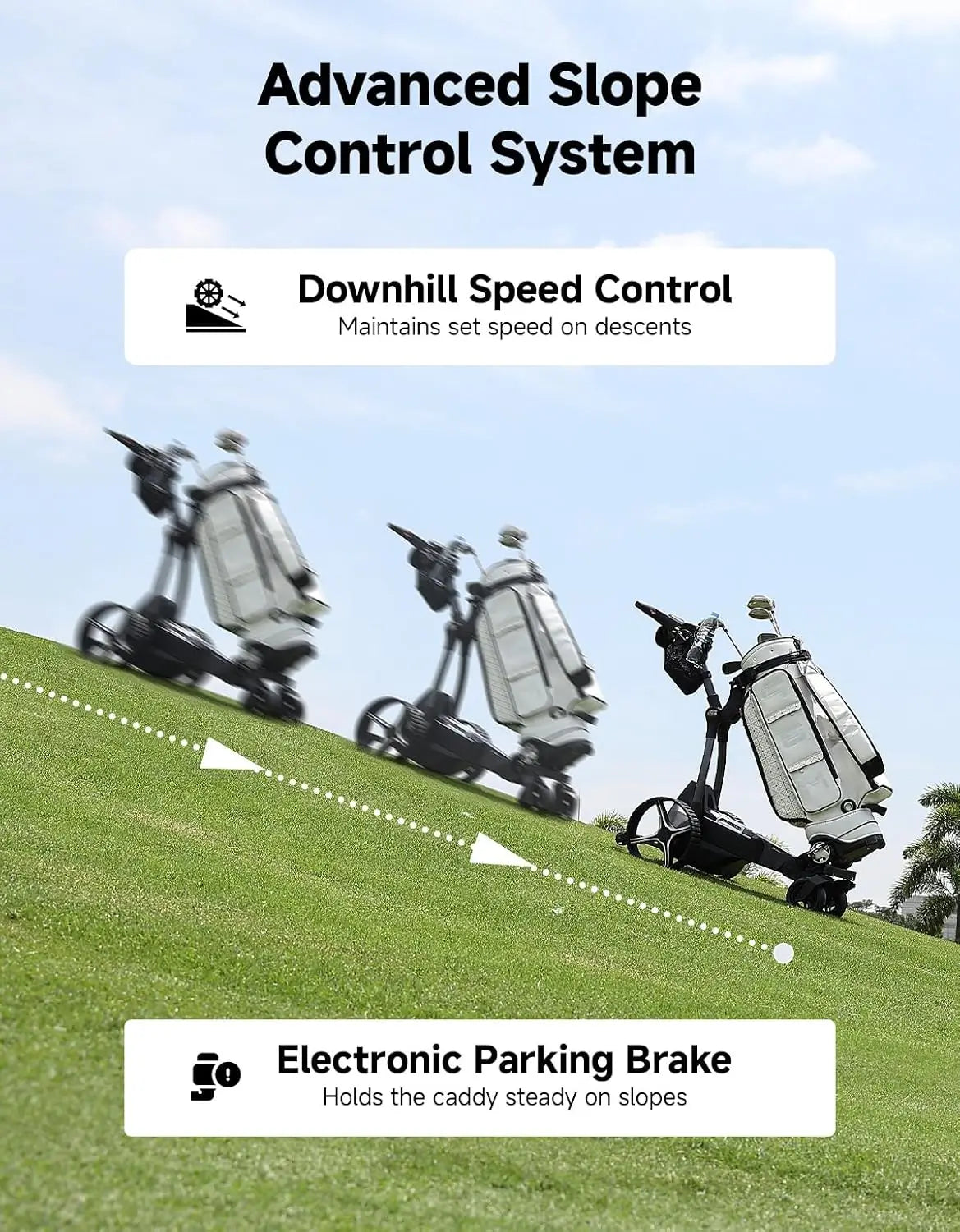 ApexAI Auto-Follow Electric Golf Push Cart with Remote Control