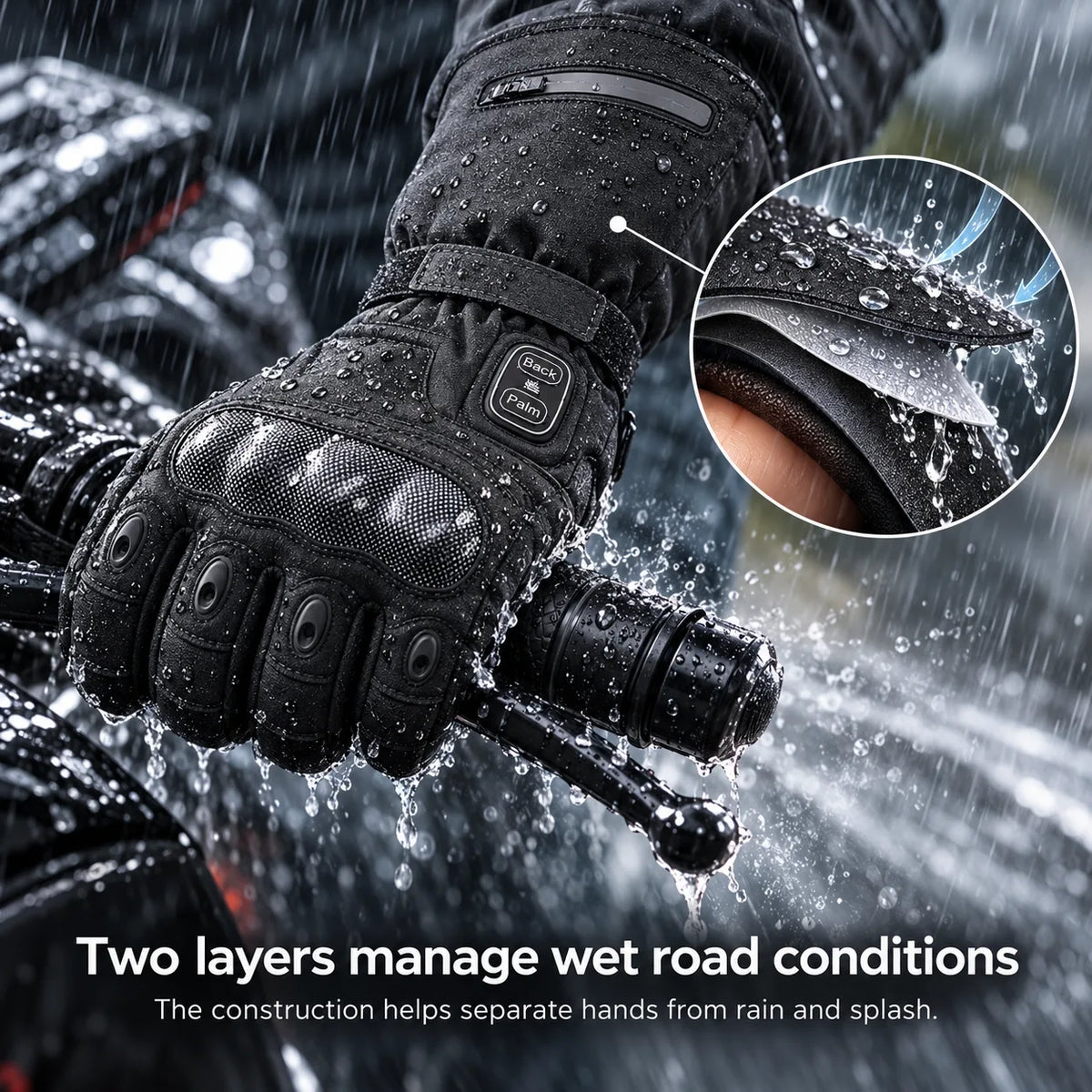 Two layers manage wet road conditions