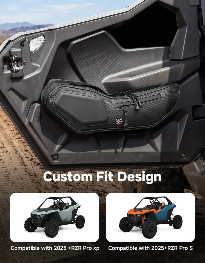 Front Door Storage Bags with 5mm Knee Pads for Polaris RZR Pro XP / Pro R / Pro S 2025-2026