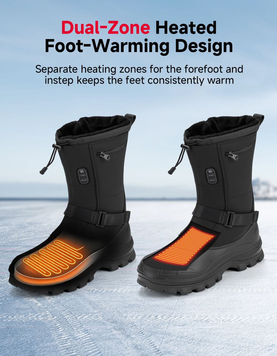 Men’s Heated Snow Boots – 10H Battery Life