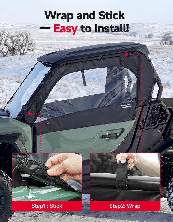 Soft Cab Enclosure Doors For Can-Am Commander(2021–2026)