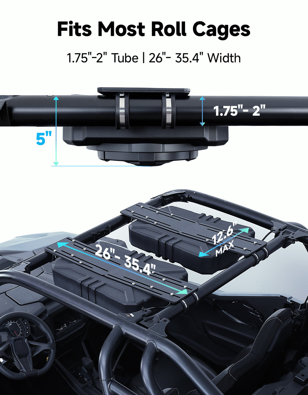 6.5 Inch UTV Roof Sound System Compatible with Can-Am X3 & Max RZR