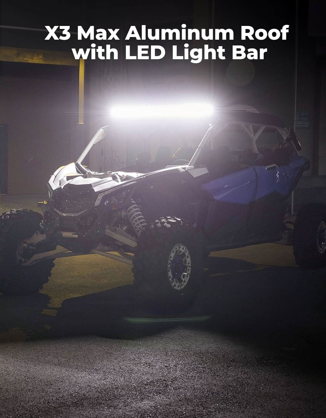 Aluminum Roof with LED Light Bar for Can-Am Maverick X3 MAX - Kemimoto