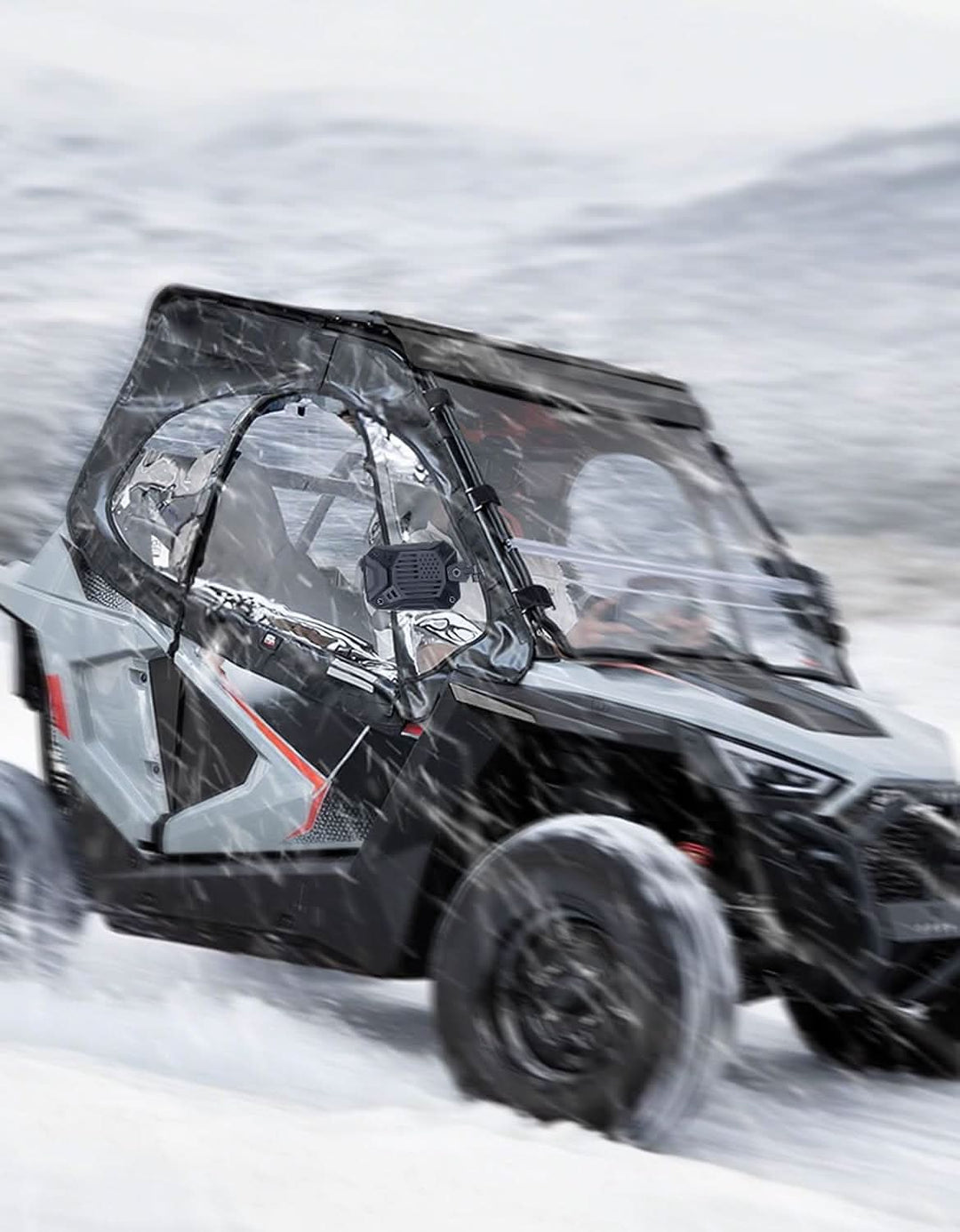 UTV Cab Enclosure Upper Doors for 2022-2025 Polaris RZR 200 - Kemimoto