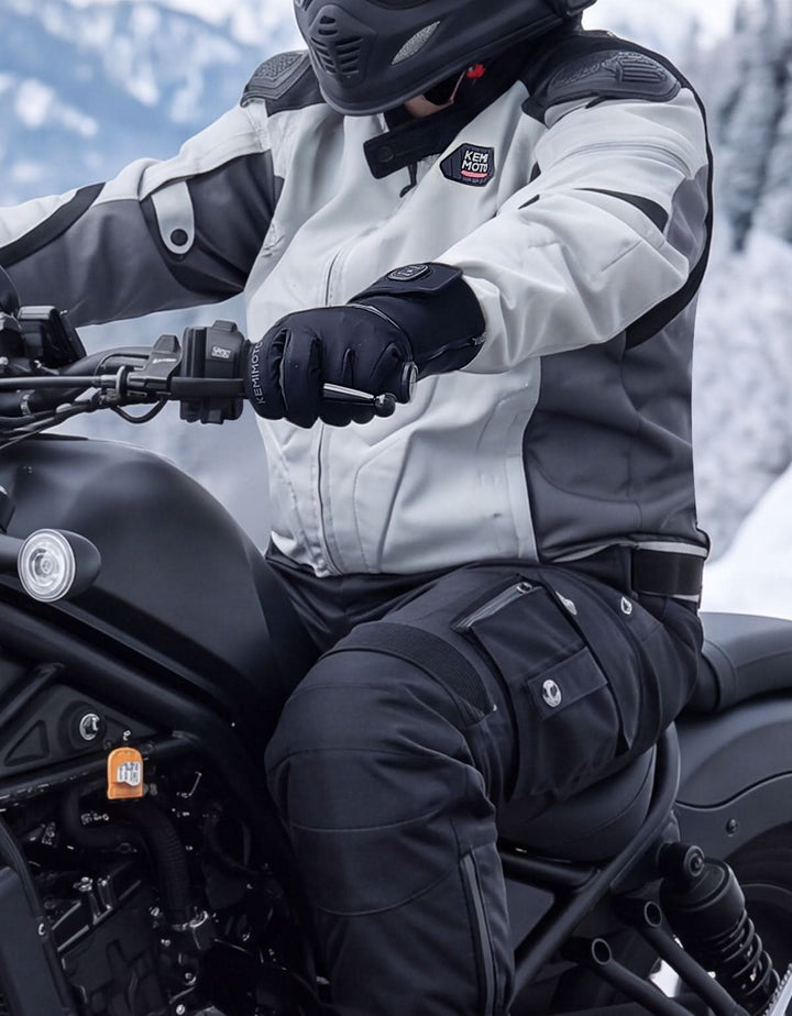 Heated Motorcycle Gloves with Touchscreen