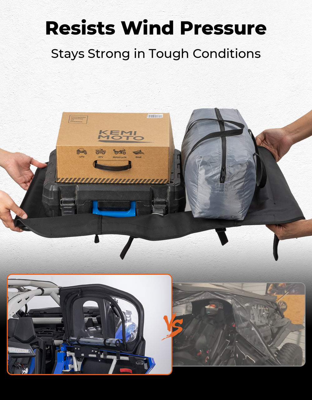 Soft Cab Enclosures with Metal Frame for Can-Am Maverick X3 MAX - Kemimoto