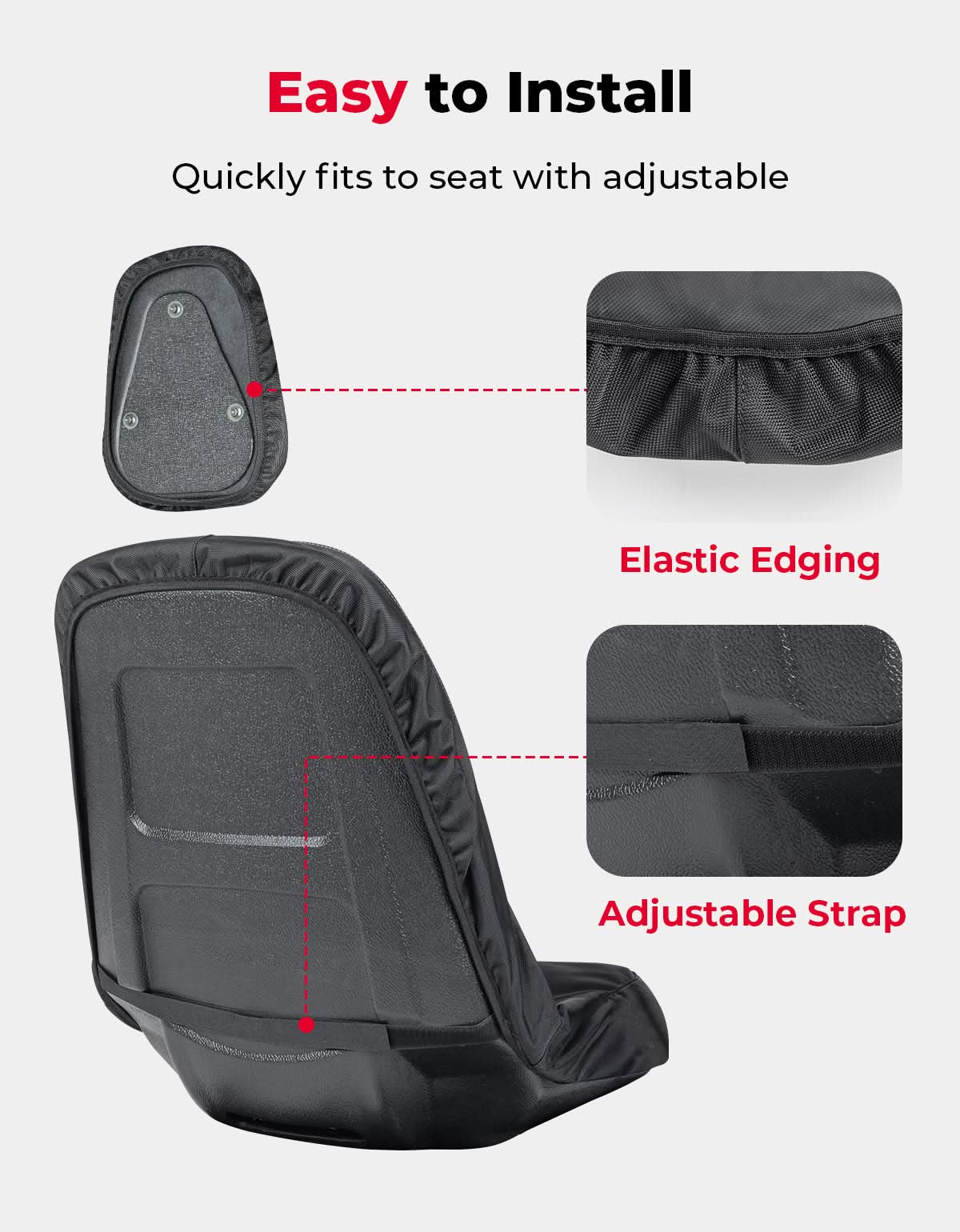 UTV Waterproof Seat Cover for Hisun/Axis, Massimo, Coleman 500/700 (2 Pcs) - Kemimoto